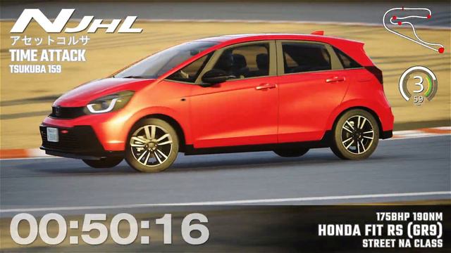 Assetto Tsukuba Time Attack 159 : Honda Fit RS (GR9) | 筑波サーキットTC2000 смотреть онлайн
