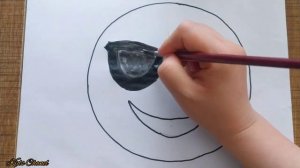 Рисуем Смайлик?? Улыбка.#kidschanel #рисунок #эмодзи#smile#