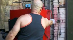 Чудная работа дровяного котла.