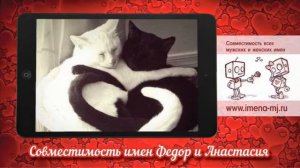 Совместимость имен Федор и Анастасия