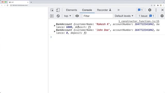 [1] Constructor functions - Object oriented programming in Javascript ??? ( Hindi )