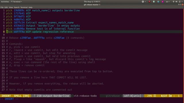 Cleaning up the git history with an interactive rebase смотреть онлайн