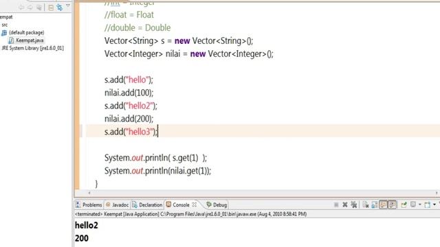 [Basic JAVA and OOP Session 04] Vector and Array list