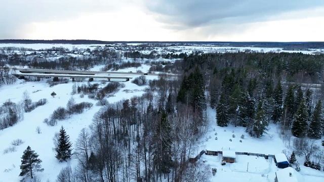 Зима в Якимково река Медведица Тверская область смотреть онлайн