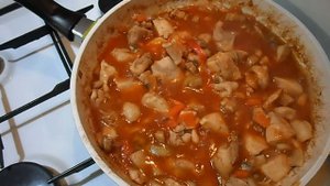 Овощное рагу с курицей