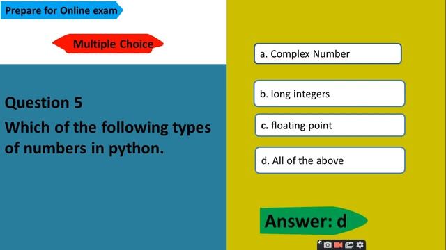 Basics of Python MCQs|Python History, features,application, literal constants, numbers, strings