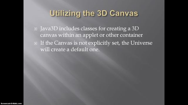 Java3D Tutorial Part 1