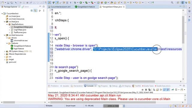 Selenium Cucumber Java BDD Framework 2 - First Selenium Test | Windows | Step by Step | Raghav Pal
