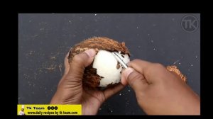 Best Way To Separate Coconut Meat From Shell '' Different Trick's By - Khan Chef Kitchen