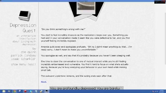 Depression Quest - Gameplay Walkthrough - Part 14 (Defensive) смотреть онлайн