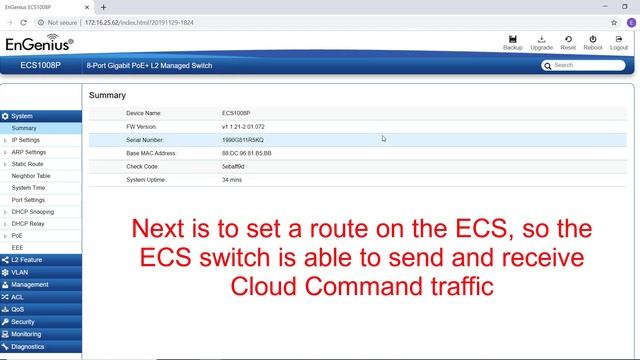 How to set an ECS Switch to a Static IP Address in Stand Alone Mode смотреть онлайн