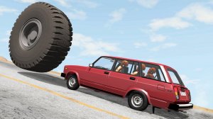 ОТ СУДЬБЫ НЕ УЙДЁШЬ! КОЛЕСО ОТ БЕЛАЗА ВЕСОМ 15 ТОНН _ BeamNG.drive