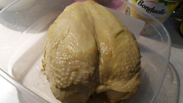Салат из куриного филе со спаржевой фасолью