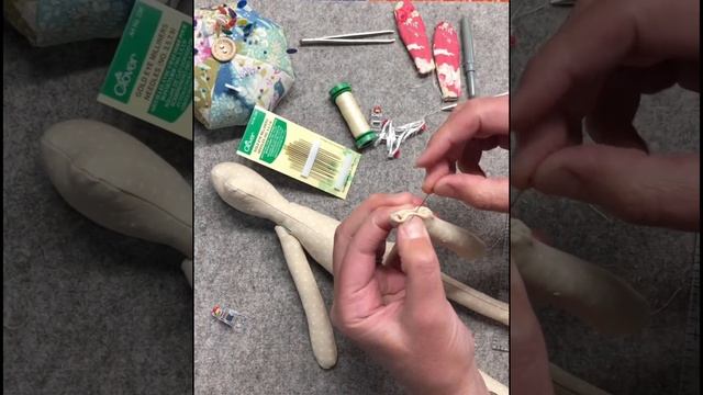 How to sew a Tilda doll part 3. Sewing arms, legs and creating a face смотреть онлайн