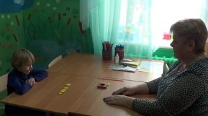 Индивидуальное занятие учителя дефектолога Козанковой В А
