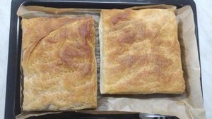 Ленивый Наполеон из готового слоеного теста