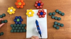 Поделка из крышечек