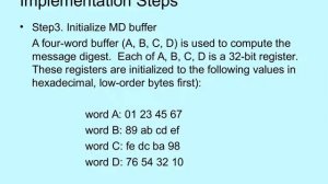 MD5 Message Digest Algorithm