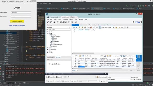 Aplikacja bankowa w Java, swing, mysql смотреть онлайн