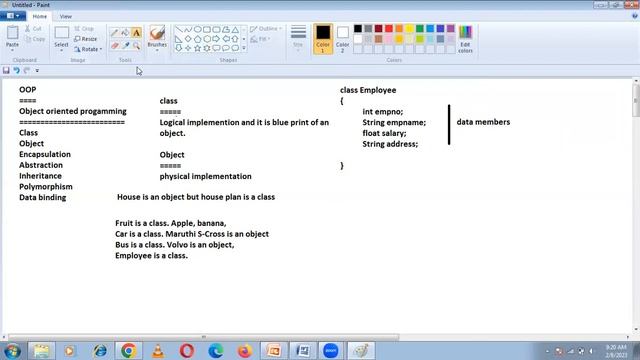 Java Object oriented programming concepts