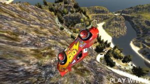 GTA 4 Lightning McQueen Cliff Drops & Crashes ep.1