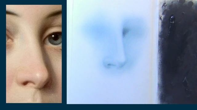 Как рисовать нос/сухая кисть . Открытый онлайн МК #урокипортрета