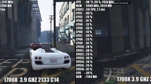Ryzen 7 1700x DDR4 2133 VS 3200 - GTAV