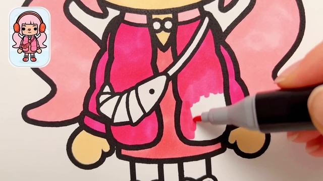 Coloring Toca World Character  How to Draw and Bring in color. howtodraw tocaboca diy color