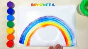 Покажите ребёнку это магическое рисование! Нетрадиционные техники рисования. Радуга одним движением