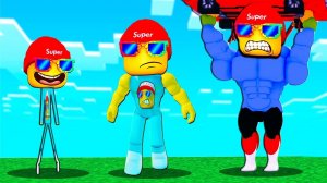 Эволюция КАЧКА! Кто Самый Сильный на Ютубе! СТРОНГМЕН СИМУЛЯТОР ROBLOX