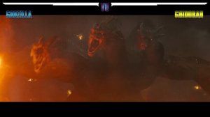 Godzilla Vs Ghidorah But Health Bar Is Enabled | Burning Godzilla Vs Ghidorah Final Battle Scene