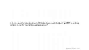 jQuery : JSON to string variable dump