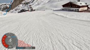 [4K] Skiing Ischgl, The Blacks 20 and 21 Reaching 100kph from Palinkopf 2864m, Austria, GoPro HERO1