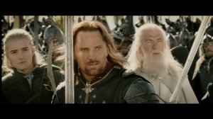 Арагорн сражается с Сауроном (вырезанная сцена) / Aragorn fighting Sauron (deleted scene)