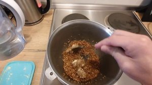 гречка жареная с маслом и мёдом ???