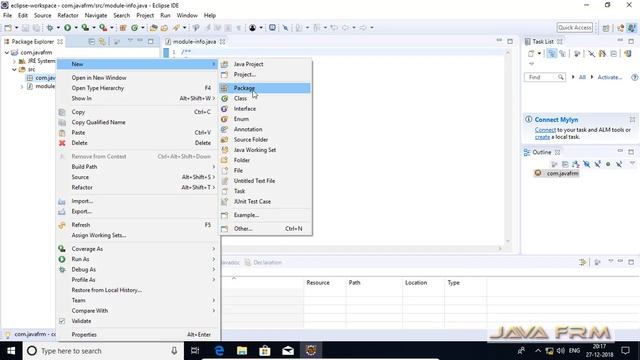 Eclipse IDE 2018-12 and Java 11 Modular Programming example on Windows 10 смотреть онлайн