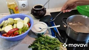 Маринованные кабачки с перцем.На каждый день.