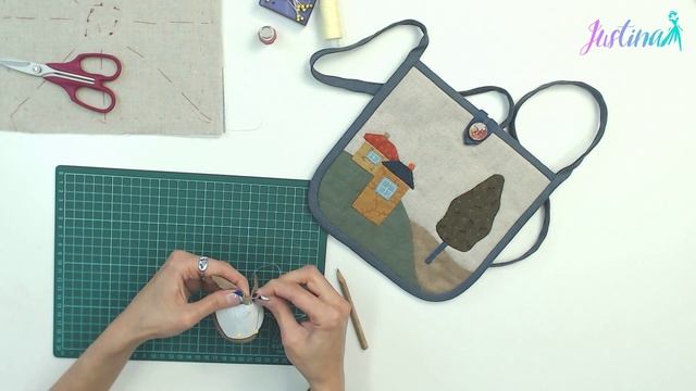 МК Сумка-карман и ключница в технике ручной лоскутной аппликации 1 этап смотреть онлайн