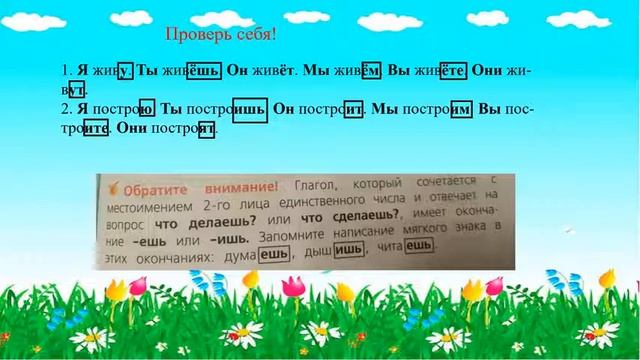 Глаголы второго лица 3 класс. смотреть онлайн
