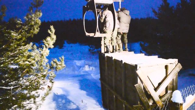 Первый зубр в "Мещере" l Заселение зубра в демонстрационный вольер l 12.02.2020 смотреть онлайн