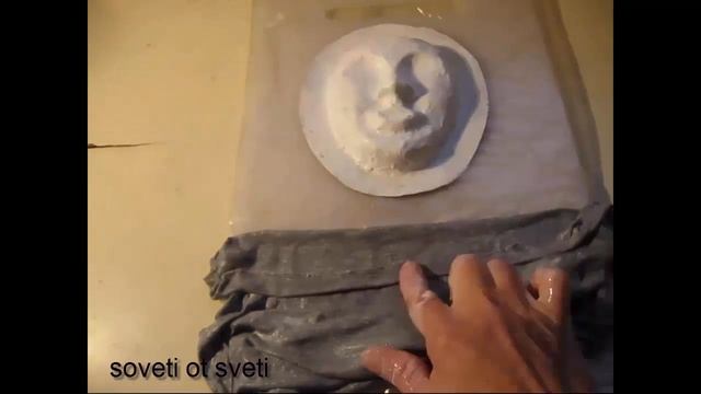 ПАНО из СТАРОЙ ФУТБОЛКИ и ГАЗЕТЫ. папье-маше. Decor for the ROOM