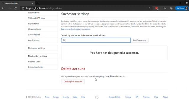 How To Delete Github Account?