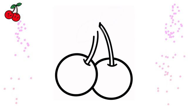 How to draw cute cherry 🍒 easy tutorial step by step | Small Artists смотреть онлайн