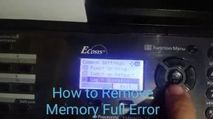 Kyocera M2040DN How To Remove  Memory Full Error@spssolutions3351