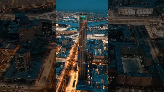 Астана. Казахстан / Astana. Kazakhstan. Abu-Dhabi Plaza. Ночная Астана. 2023