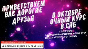 Аркадий Орлов о программе очного курса и днях темных в феврале