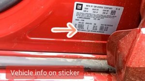 Buick encore Gx 2021 Chassis and Engine number Location