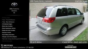 Used 2006 Toyota Sienna | TJ Motors, New London, CT - SOLD