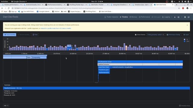 Tools and techniques to profile Flutter applications for performance issues