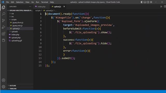 Upload Multiple Images using PHP & jQuery | PHP Projects